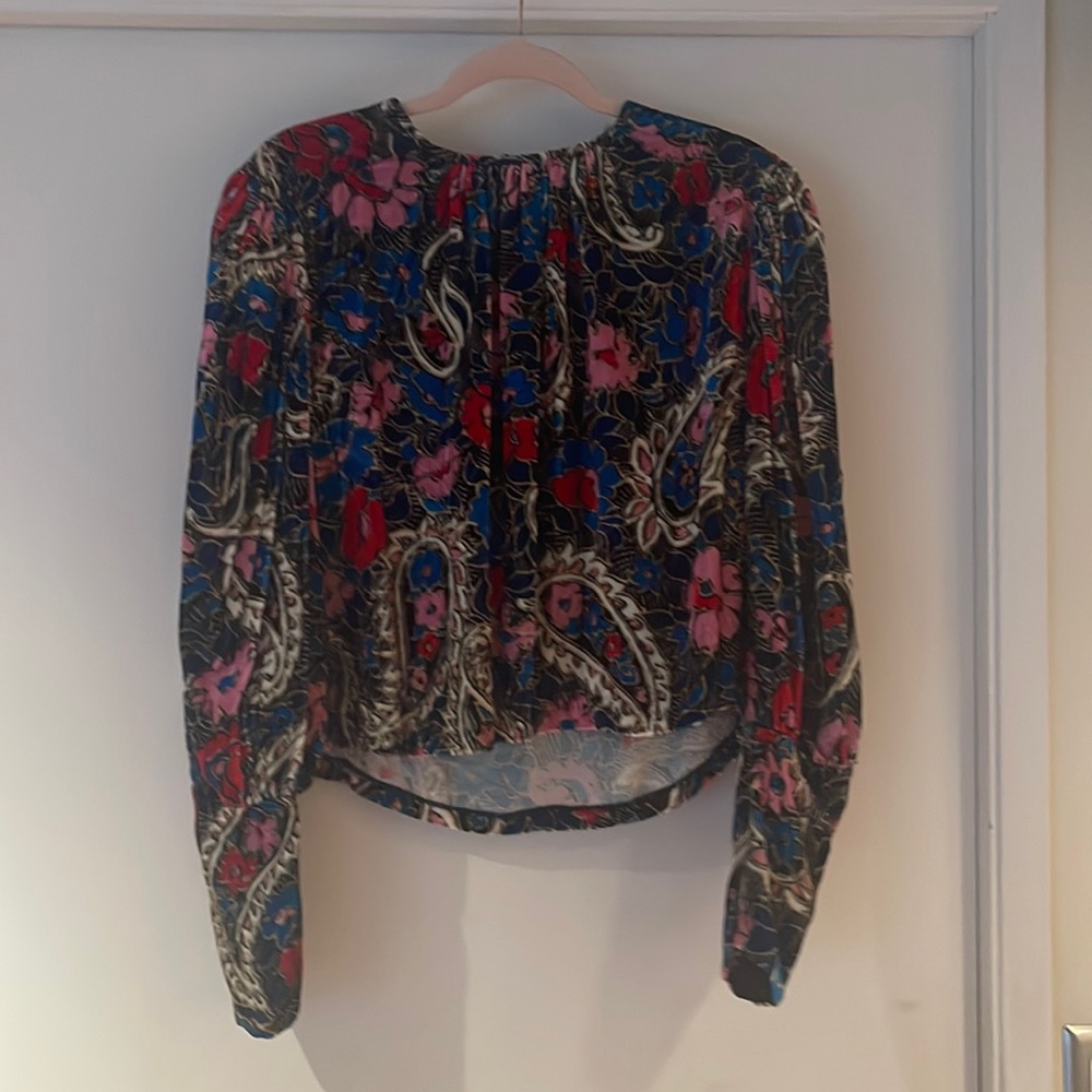 Colorful velvet Isabel Marant top never been worn. With tags. Statement top